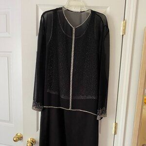 JKara black two-piece dress